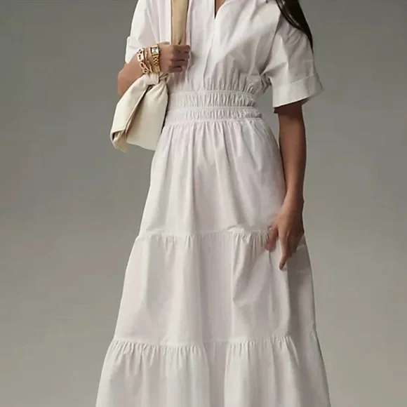 Anthropologie Sumerset Maxi Shirt Dress Edition in white, size large - Picture 8 of 9